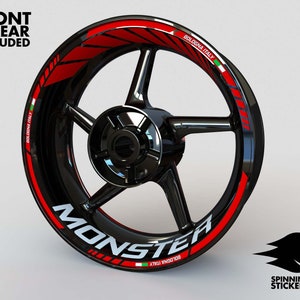 Wheel Stickers for Ducati MONSTER Rim Stickers Decals Tape Stripes Graphics liserets Felgenaufkleber Autocollants de jante velg stickers