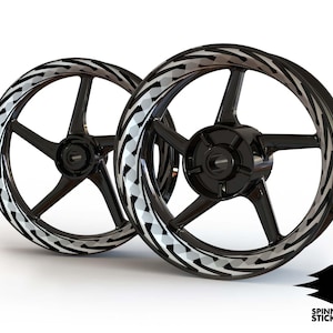 Wheel Stickers &quot;Fraser Spiral&quot; Rim Stickers Decals Tape Stripes Graphics liserets Felgenaufkleber Autocollants de jante velg stickers