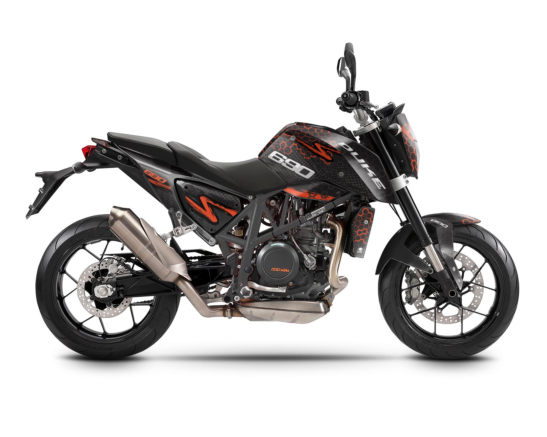Grafische kit voor 690 Duke 2012-2020 "Barricade" motorfiets stickers Graphics liserets aufkleber Autocollants Stickers