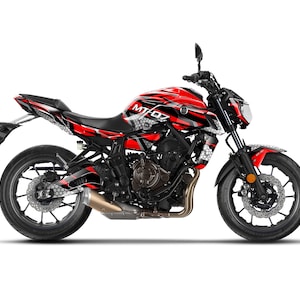 Graphic kit for Yamaha MT-07 MT07 2014-2020 &quot;Hexagon&quot; Motorcycle Decals Graphics liserets aufkleber Autocollants Stickers
