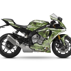 Graphic kit for Yamaha R1 YZF-R1 2015-2019 &quot;Camo&quot; Motorcycle Decals Graphics liserets aufkleber Autocollants Stickers