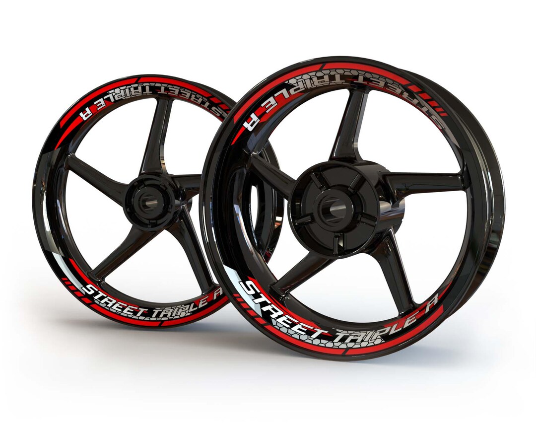 Speed Triple R Sticker Wheel Stickers Triumph Street Triple R Stickers Decals Tape Stripes ...