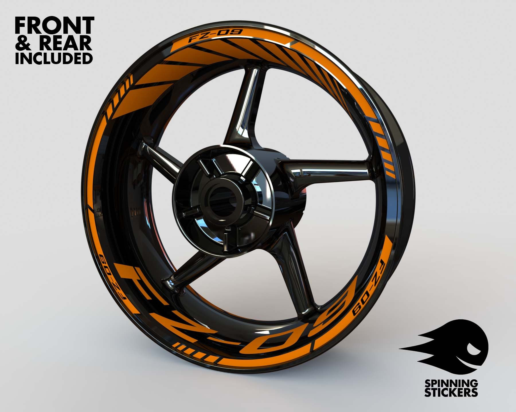 かわいい! Rim FZ-09 FZ09 Yamaha for Stickers Wheel Tape Decals Stripes ホイール・リムアクセサリ