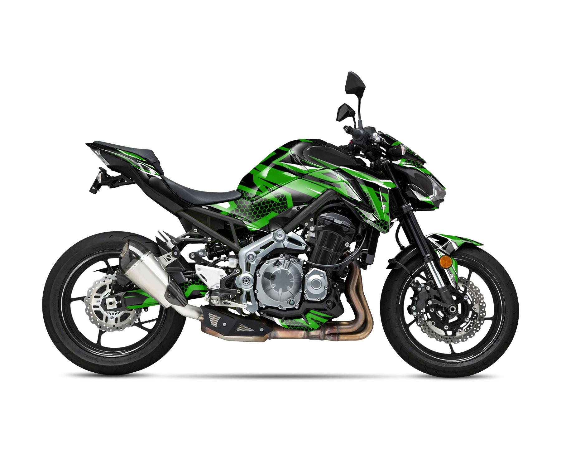 Z900 2017-2023用グラフィックキット「ヘキサゴン」オートバイ