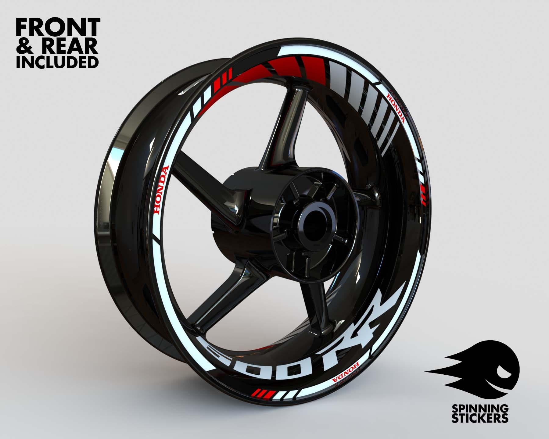 Reflective Wheel Rim Tape For Honda CBR600RR (2003-2025) – 18-Piece Decal Kit In Neon Yellow – Easy To Apply, No Heat Gun Needed