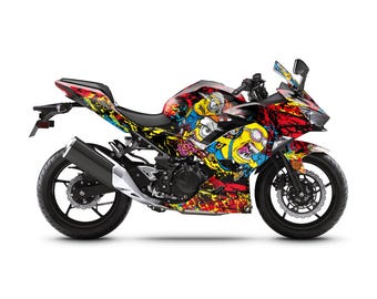 カワサキ Ninja 400 2018-2024 ファンキー ジグザグ シェイプ テーマ