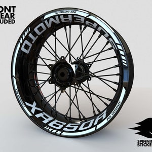 Wheel Stickers for Honda XR650R SUPERMOTO Rim Tape Stripes Decals Graphics liserets Felgenaufkleber Autocollants de jante Rim Stickers