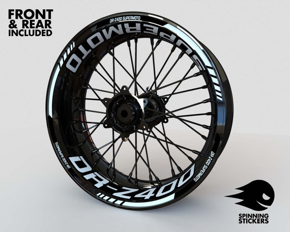 Wheel Stickers for Suzuki DR-Z 400 DRZ 400 SUPERMOTO Rim Wheel Stickers for Suzuki DR-Z 400 DRZ 400 SUPERMOTO Rim