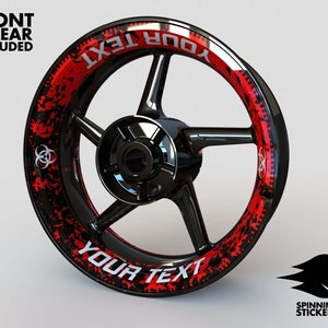 Wheel Stickers YOUR TEXT Rim Stickers Decals Tape Stripes Graphics liserets Felgenaufkleber Autocollants de jante velg stickers