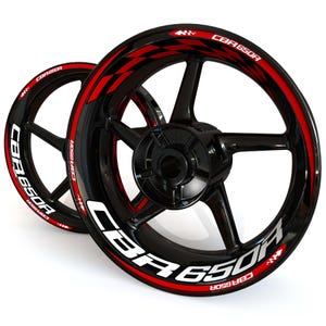 Wheel Stickers for Honda CBR650R Checker Rim Tape Stripes Decals Graphics liserets Felgenaufkleber Autocollants de jante Rim Stickers