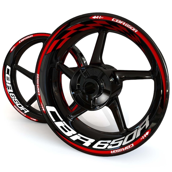 Wheel Stickers for Honda CBR650R Checker Rim Tape Stripes Decals