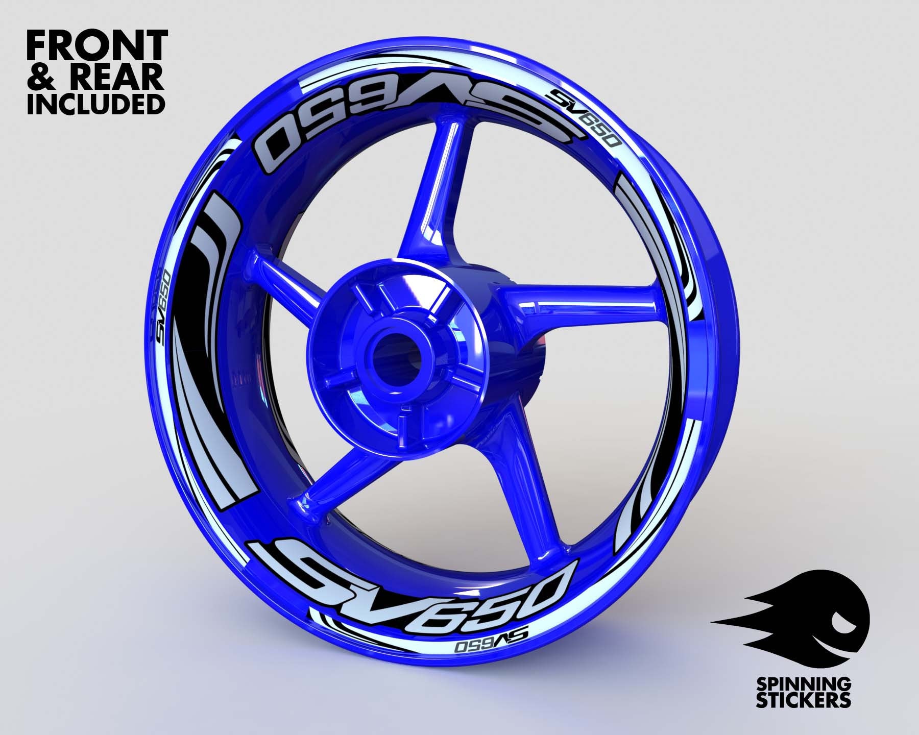 Wheel Stickers for Suzuki SV650 Rim Stickers Decals Tape Stripes