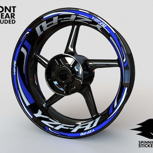 Wheel Stickers for Yamaha R1 YZF-R1 Rim Tape Motorcycle Decals Graphics 17&quot; liserets Felgenaufkleber Autocollants de jante Rim Stickers