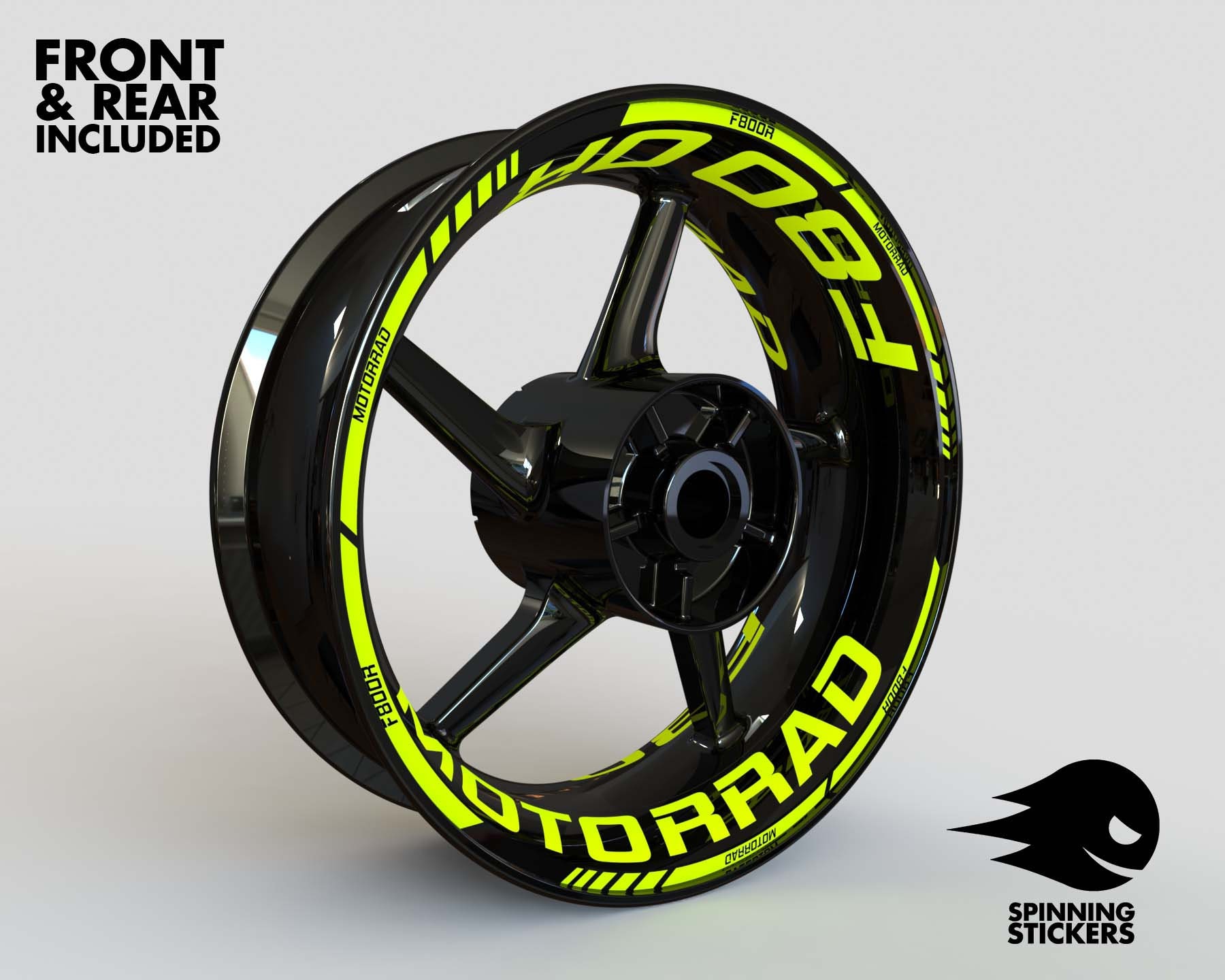 Wheel Stickers for BMW F800R Rim Stickers Decals Tape Stripes Graphics ...