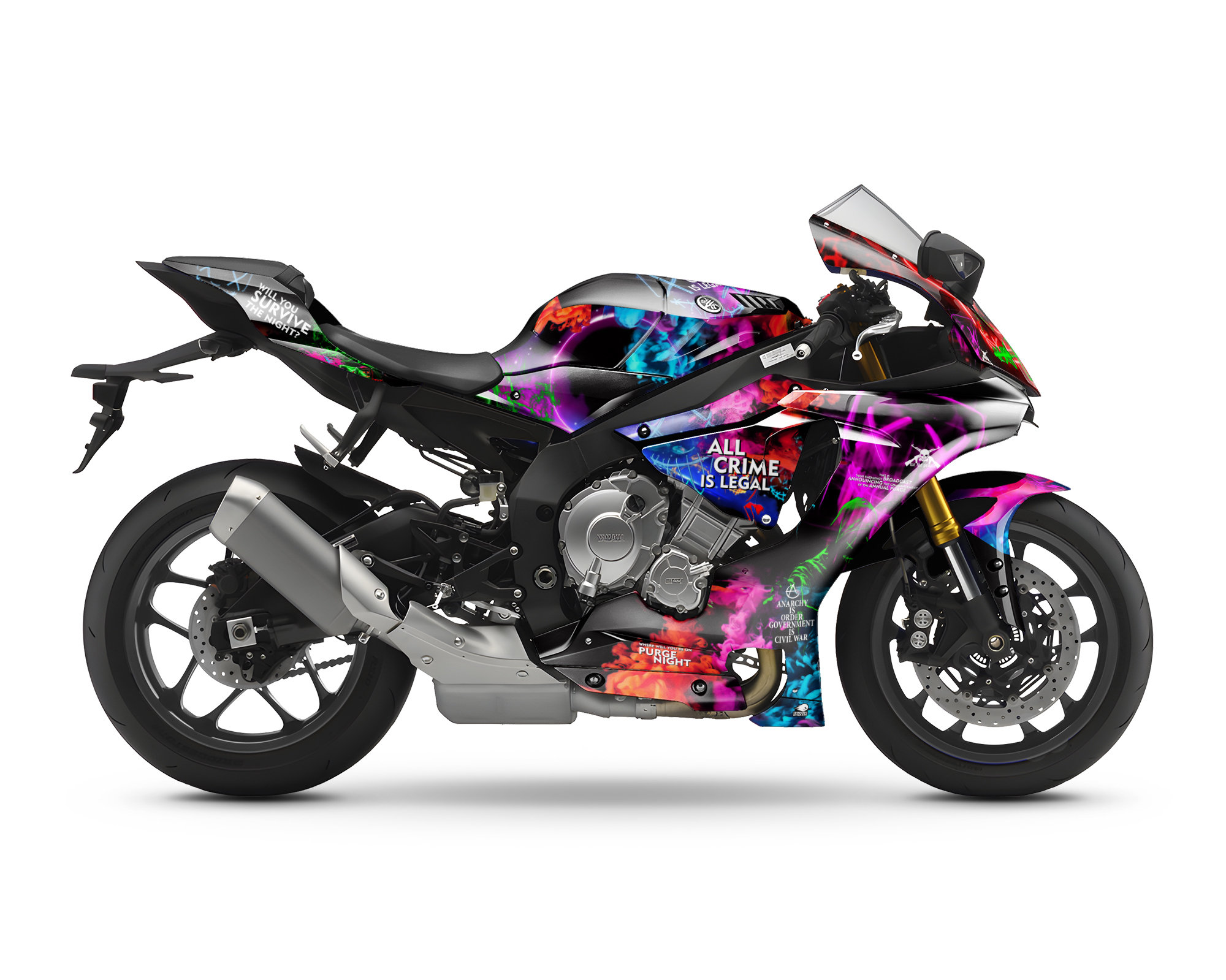Graphic Kit purge for Yamaha R1 YZF R1 2015 2023 Motorcycle Decals Graphics Etsy