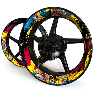 Wheel Stickers FRANTIC Rim Stickers Decals Tape Stripes Graphics liserets Felgenaufkleber Autocollants de jante velg stickers
