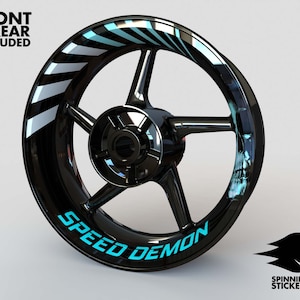 Wheel Stickers Speed Demon Rim Tape Motorcycle Decals Graphics 17&quot; liserets Felgenaufkleber Autocollants de jante Rim Stickers