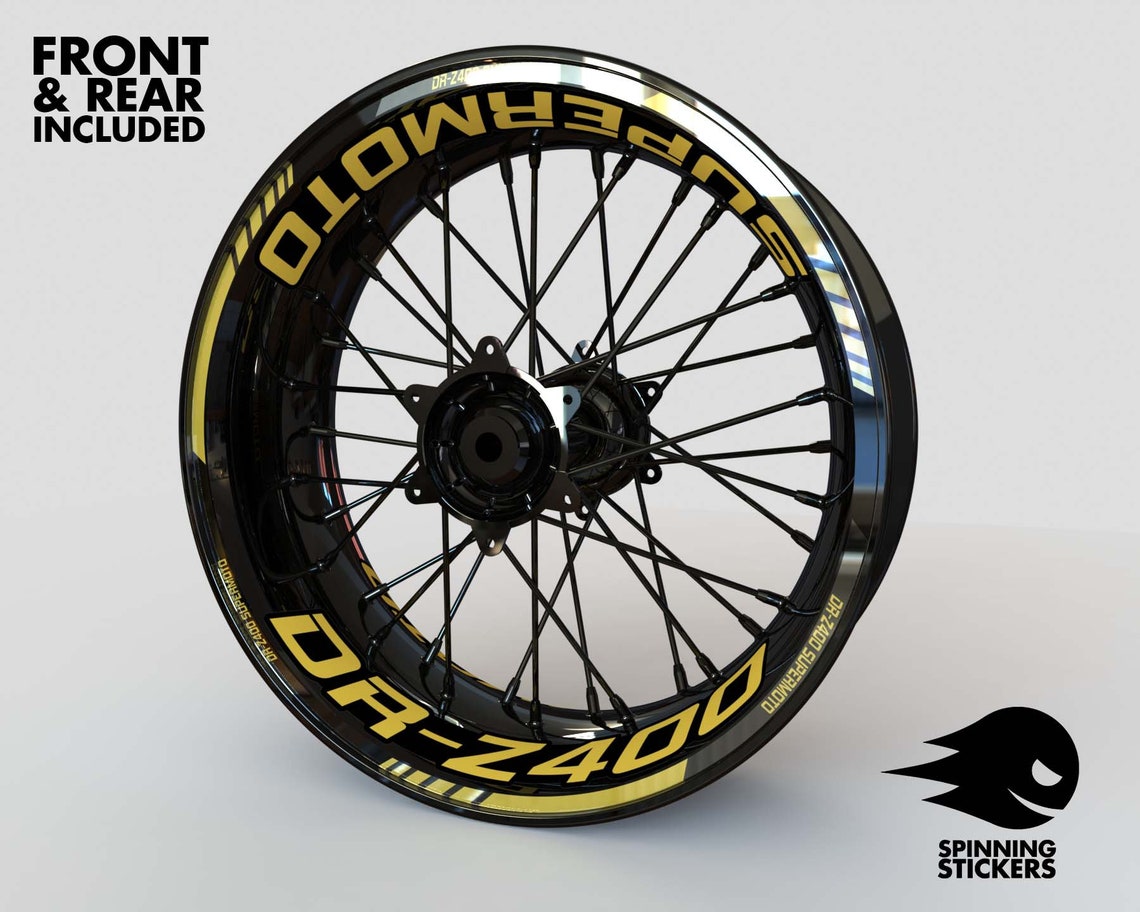 Wheel Stickers for Suzuki DR-Z 400 DRZ 400 SUPERMOTO Rim Tape Stripes ...
