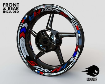 Wheel Stickers for BMW S1000RR Rim Stickers Decals Tape Stripes Graphics liserets Felgenaufkleber Autocollants de jante velg stickers