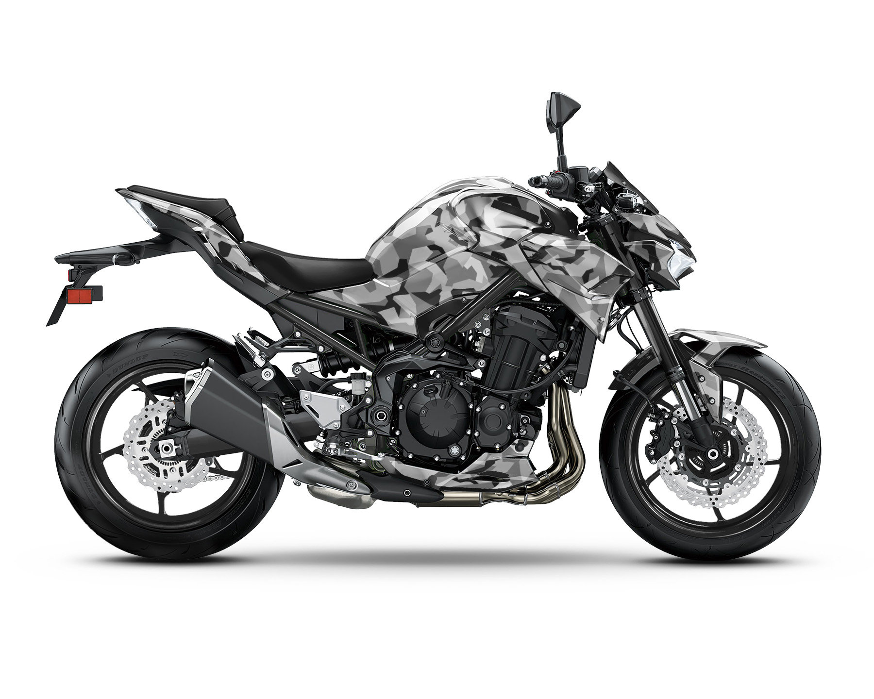 Kit Autocollant Décalcomanie CAMO Pour Kawasaki Z900 2017-2023 - Complet, Vinyle Brillant - Neuf