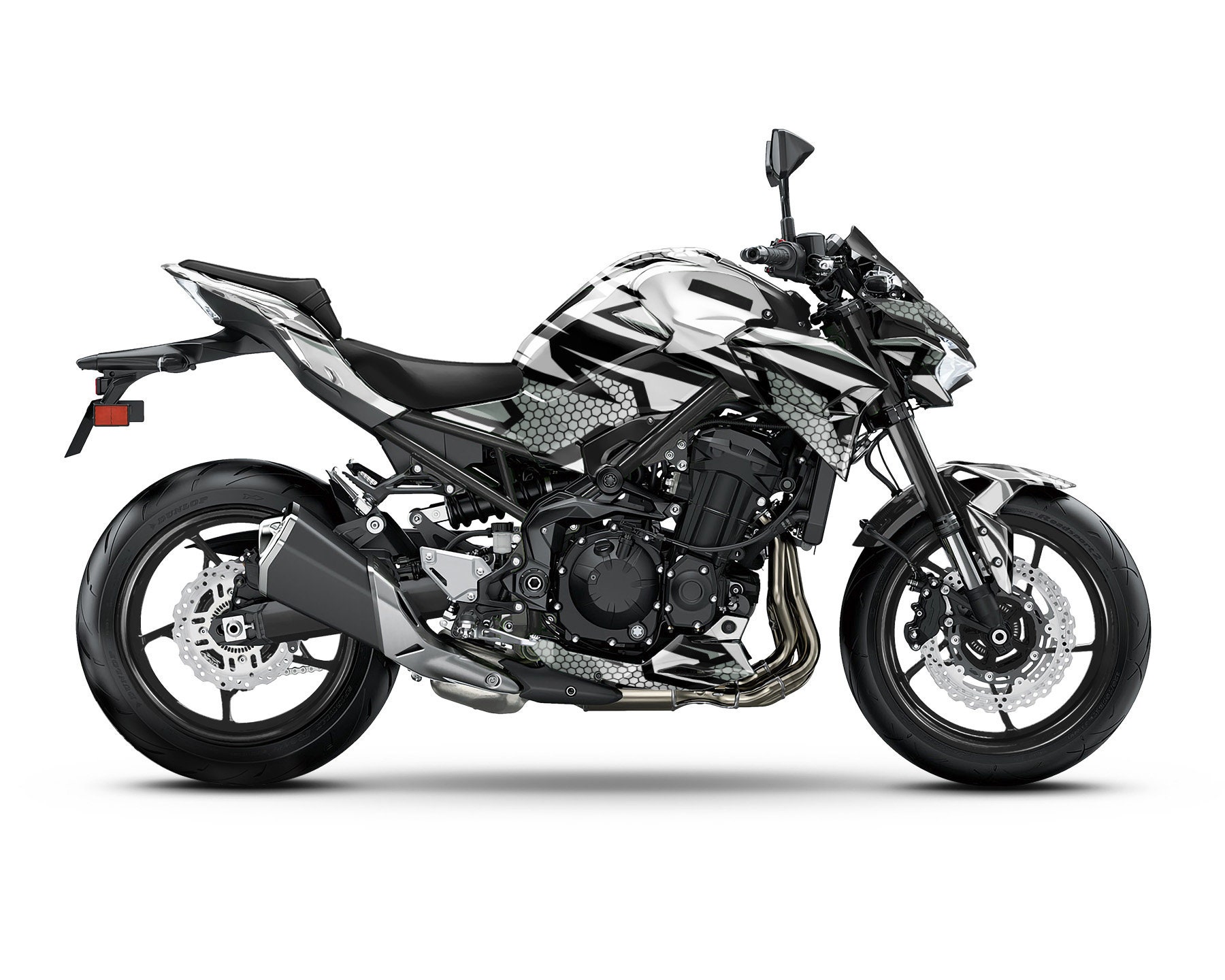 Z900 2017-2023用グラフィックキット「ヘキサゴン」オートバイデカール