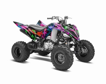 Kit Autocollants Décalcomanies Pour Yamaha Raptor 700R (2013-2024) - Vinyle Haute Qualité, Fini Brillant, Motifs Graphiques