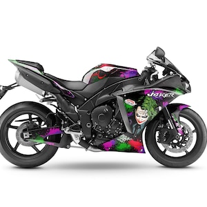 Graphic kit for Yamaha R1 YZF-R1 2009-2023 &quot;JOKER&quot; Motorcycle Decals Graphics liserets aufkleber Autocollants Stickers