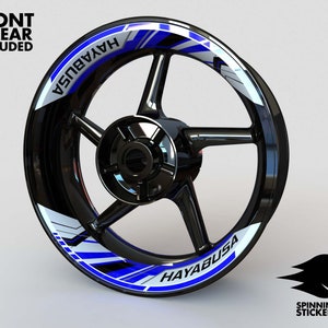 Wheel Stickers for Suzuki HAYABUSA Rim Stickers Decals Tape Stripes Graphics liserets Felgenaufkleber Autocollants de jante velg stickers