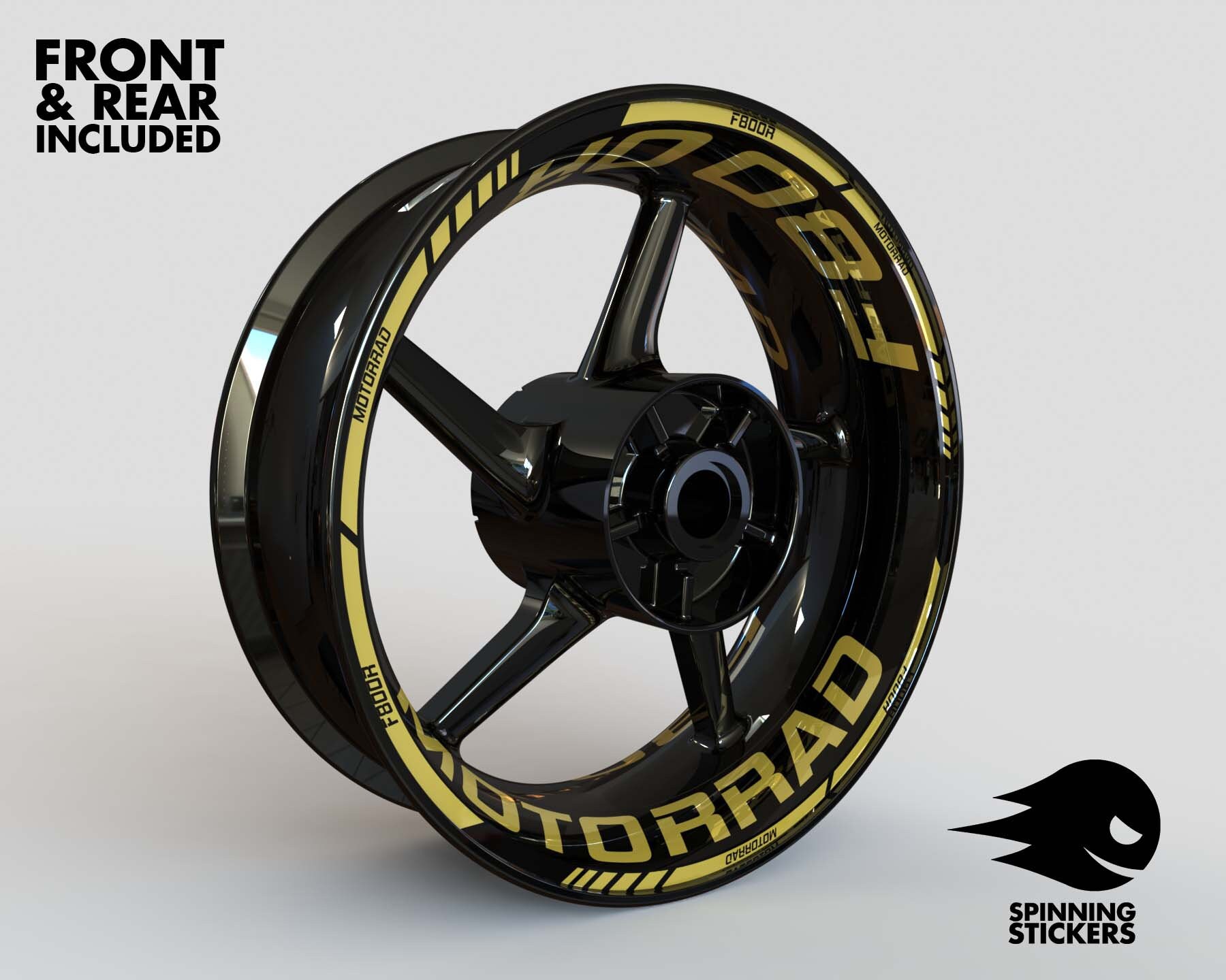 Wheel Stickers for BMW F800R Rim Stickers Decals Tape Stripes Graphics ...