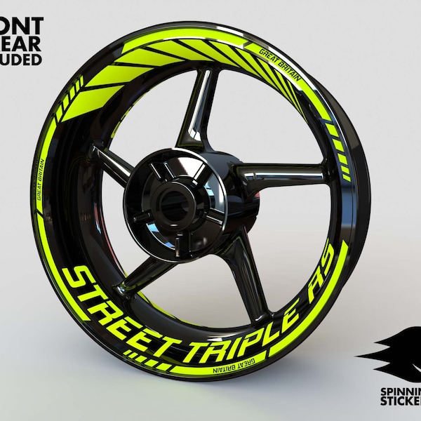 Wheel Stickers for Triumph Street Triple RS Rim Tape Motorcycle Decals Graphics liserets Felgenaufkleber Autocollants de jante Rim Stickers