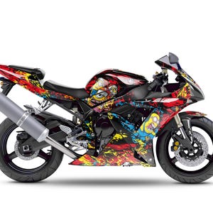Graphic kit for Yamaha R1 YZF-R1 2002-2003 &quot;Frantic&quot; Motorcycle Decals Graphics liserets aufkleber Autocollants Stickers