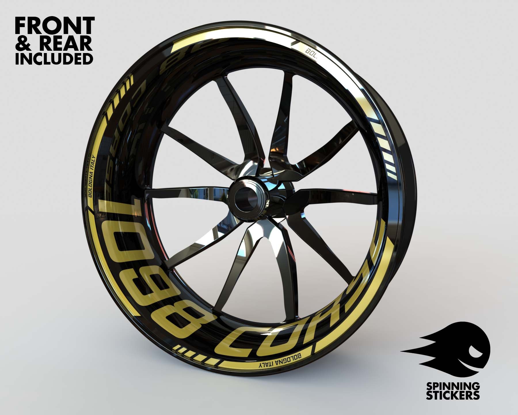 1098 Sticker Wheel Stickers for Ducati 1098 CORSE Rim Tape Motorcycle Decals ...