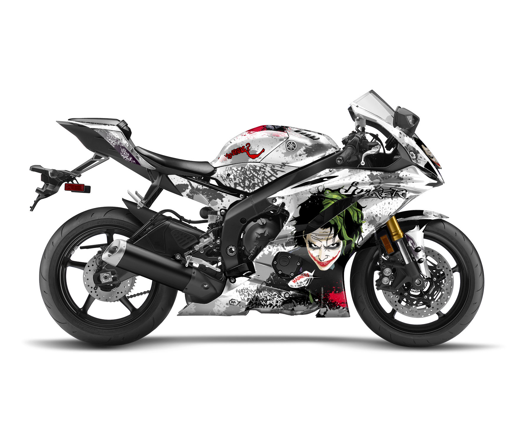 ヤマハ R6 YZF-R6 2008-2021 用グラフィックキット「ジョーカー