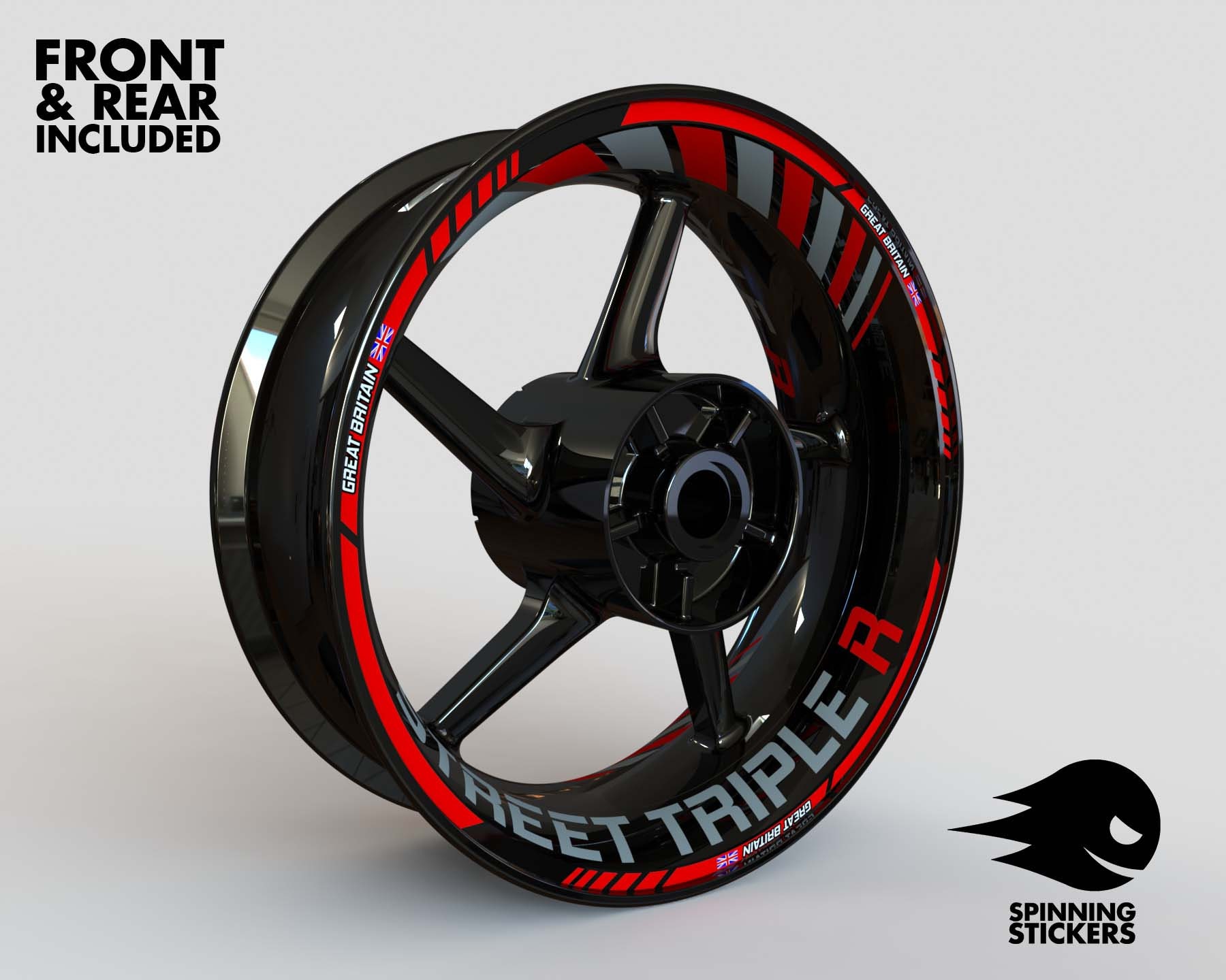 Triumph Rcing Sticker Wheel Stickers Triumph Street Triple R Rim Tape Motorcycle Decals ...