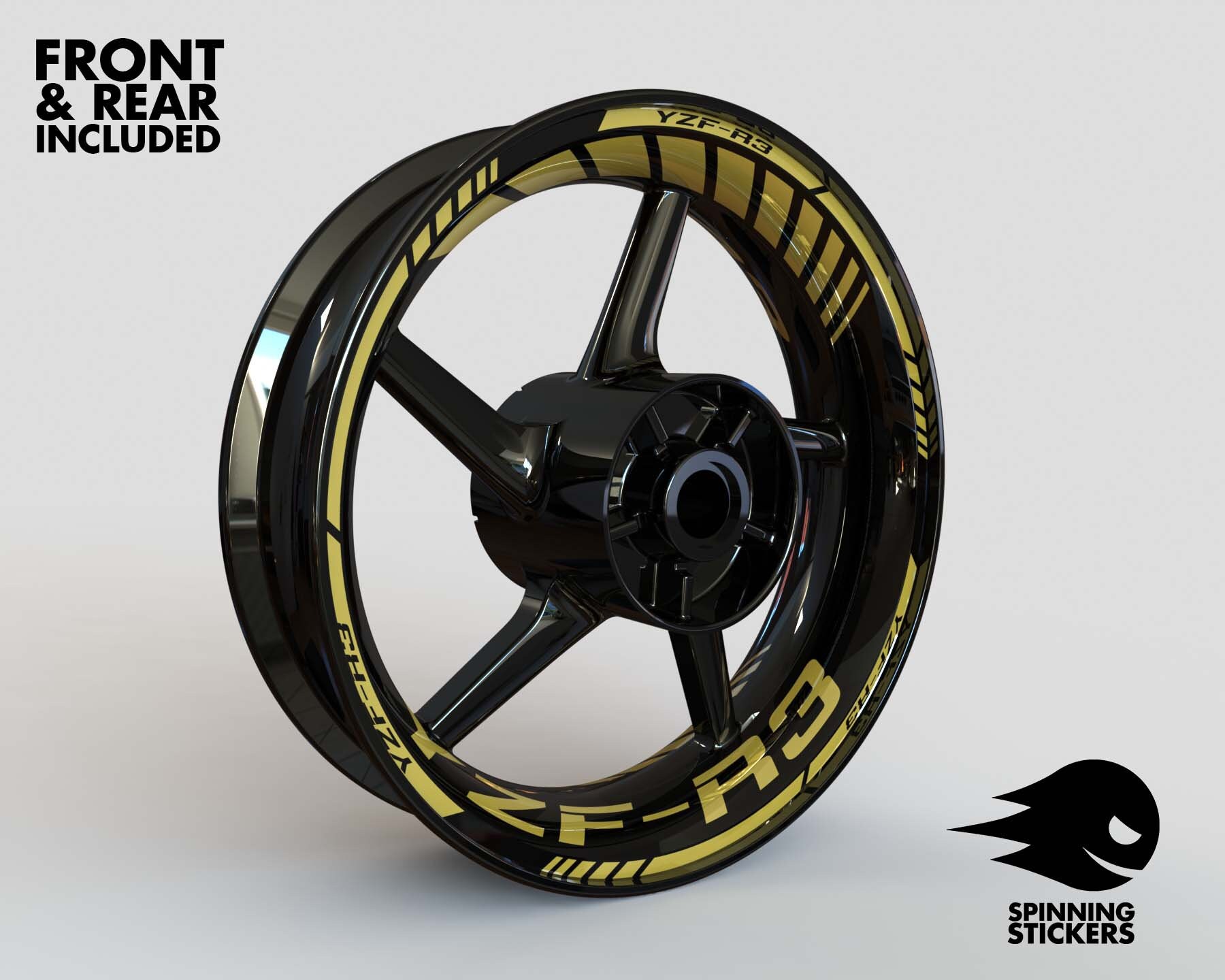 Wheel Stickers for Yamaha R3 YZF-R3 Rim Tape Stripes Decals