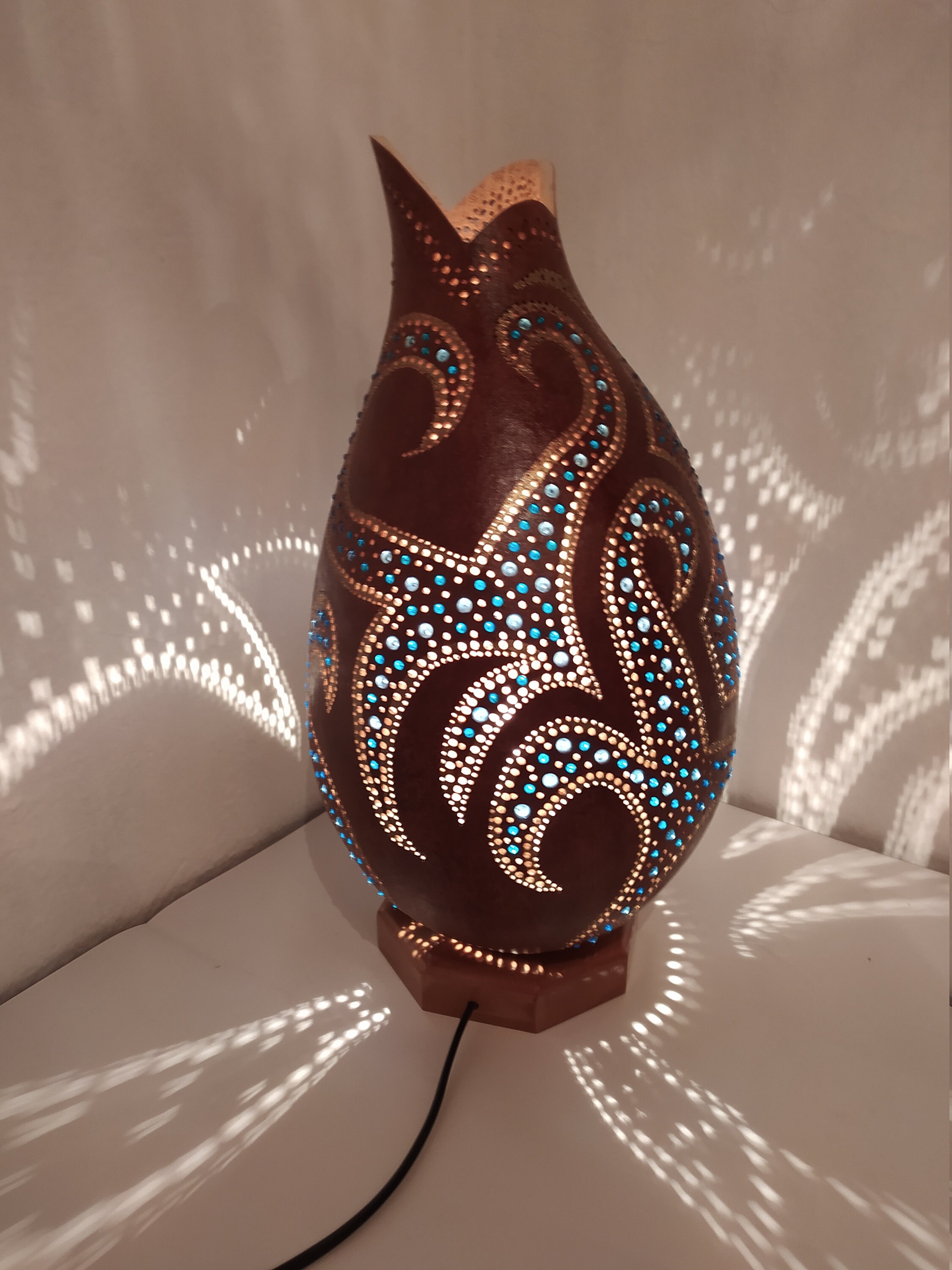 Handmade gourd lampliving room lamp Etsy