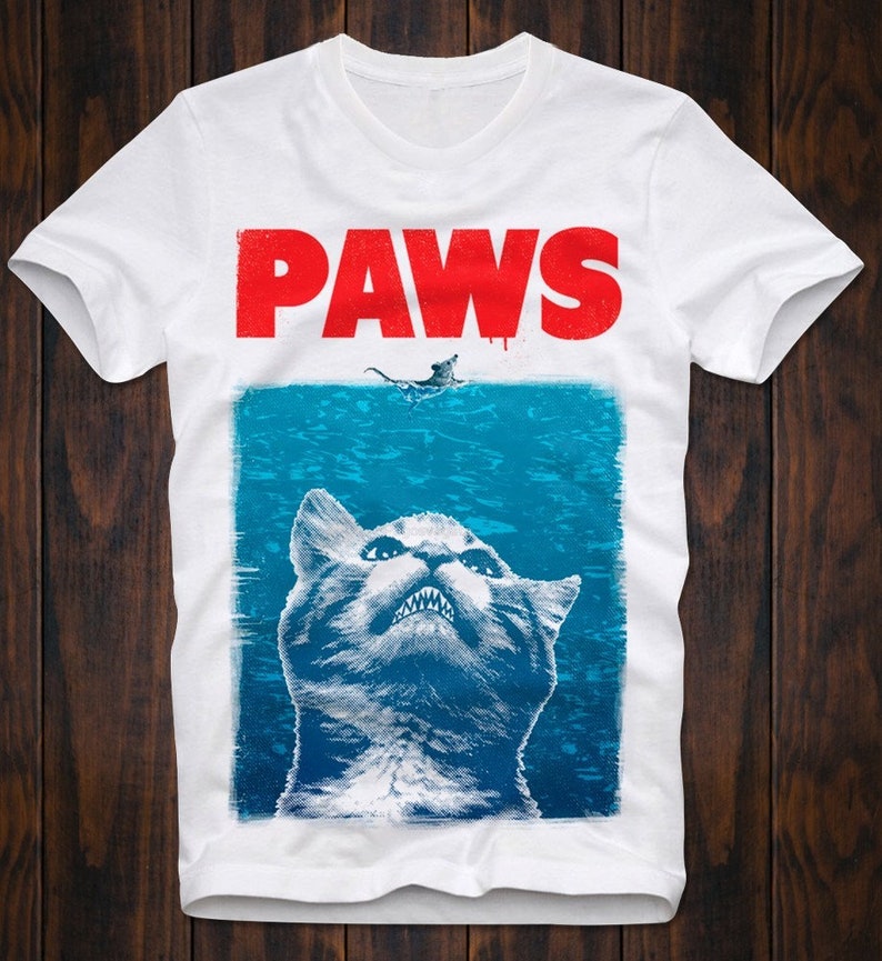 T-Shirt Paws Jaws Cat Fun Funshirt Funny Kitten Kitty Katze | Etsy