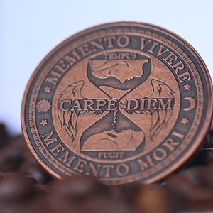 Memento Mori Coin Memento Mori Carpe Diem Challenge Coin - Stoic