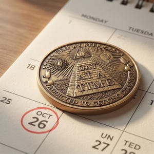 Addiction Coin | EDC Reminder Coins | Recovery Coin Medallion | Serenity Gift | Sobriety Gift | Narcotics Anonymous Gift | Recovery Token image 6