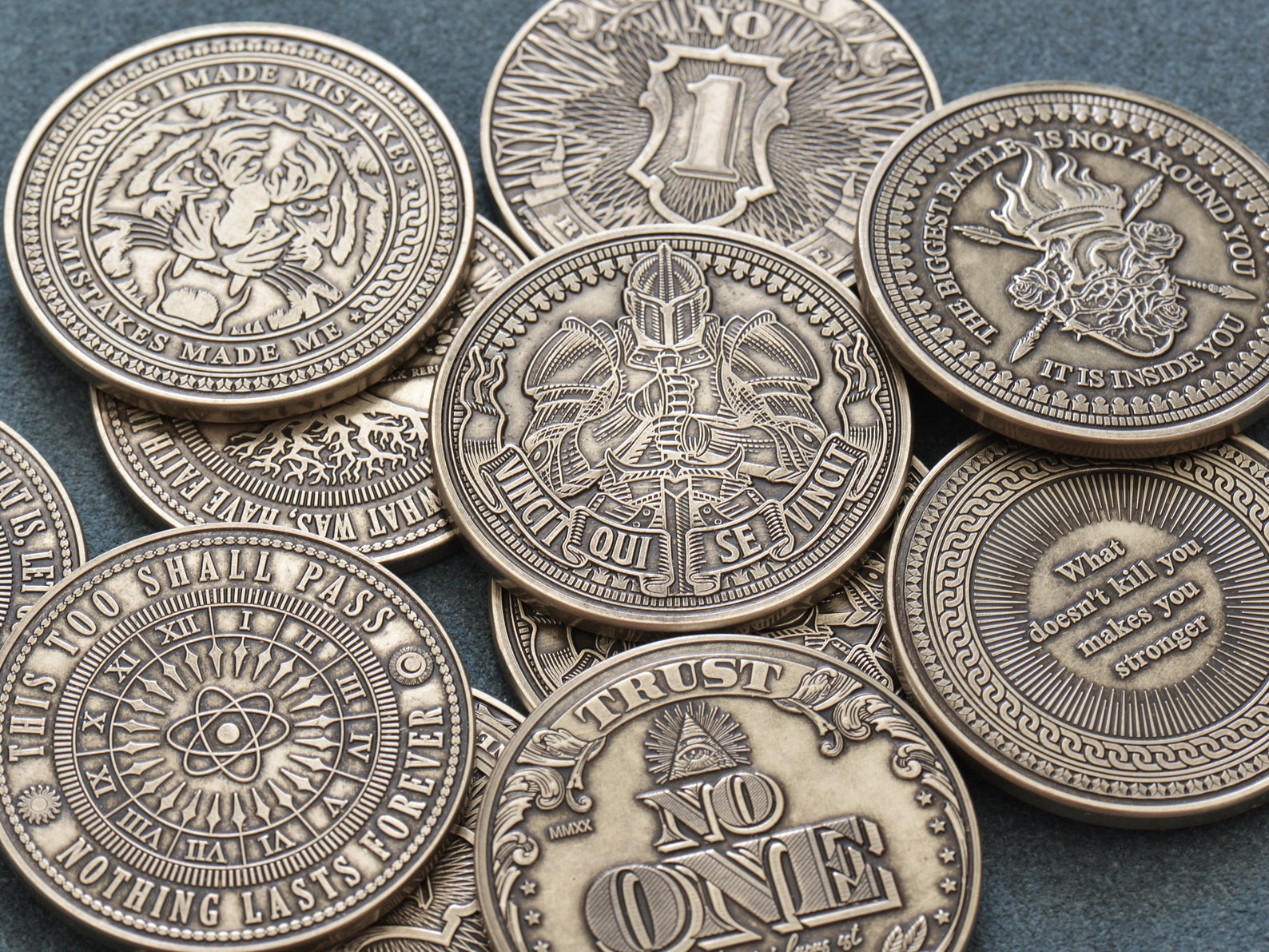 This Too Shall Pass EDC Reminder Coins Daily Carry Silver | Etsy