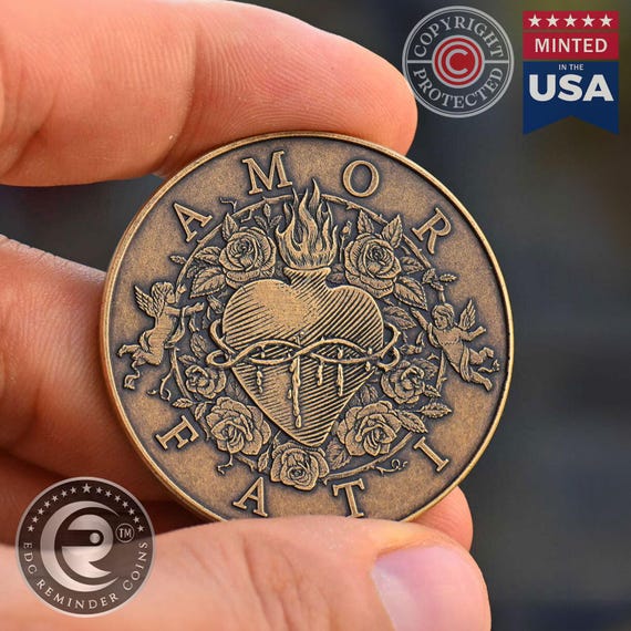 Cardinal Virtues Stoic Coin - Justice Courage Wisdom Temperance Medallion With Case