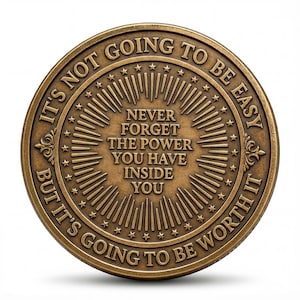 Addiction Coin | EDC Reminder Coins | Recovery Coin Medallion | Serenity Gift | Sobriety Gift | Narcotics Anonymous Gift | Recovery Token image 7