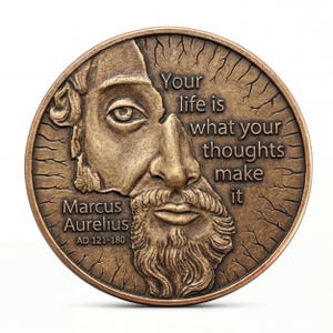 Marcus Aurelius Medallion by EDC Reminder Coins | Daily stoic philosophy - your life depends upon the quality of your thoughts image 11