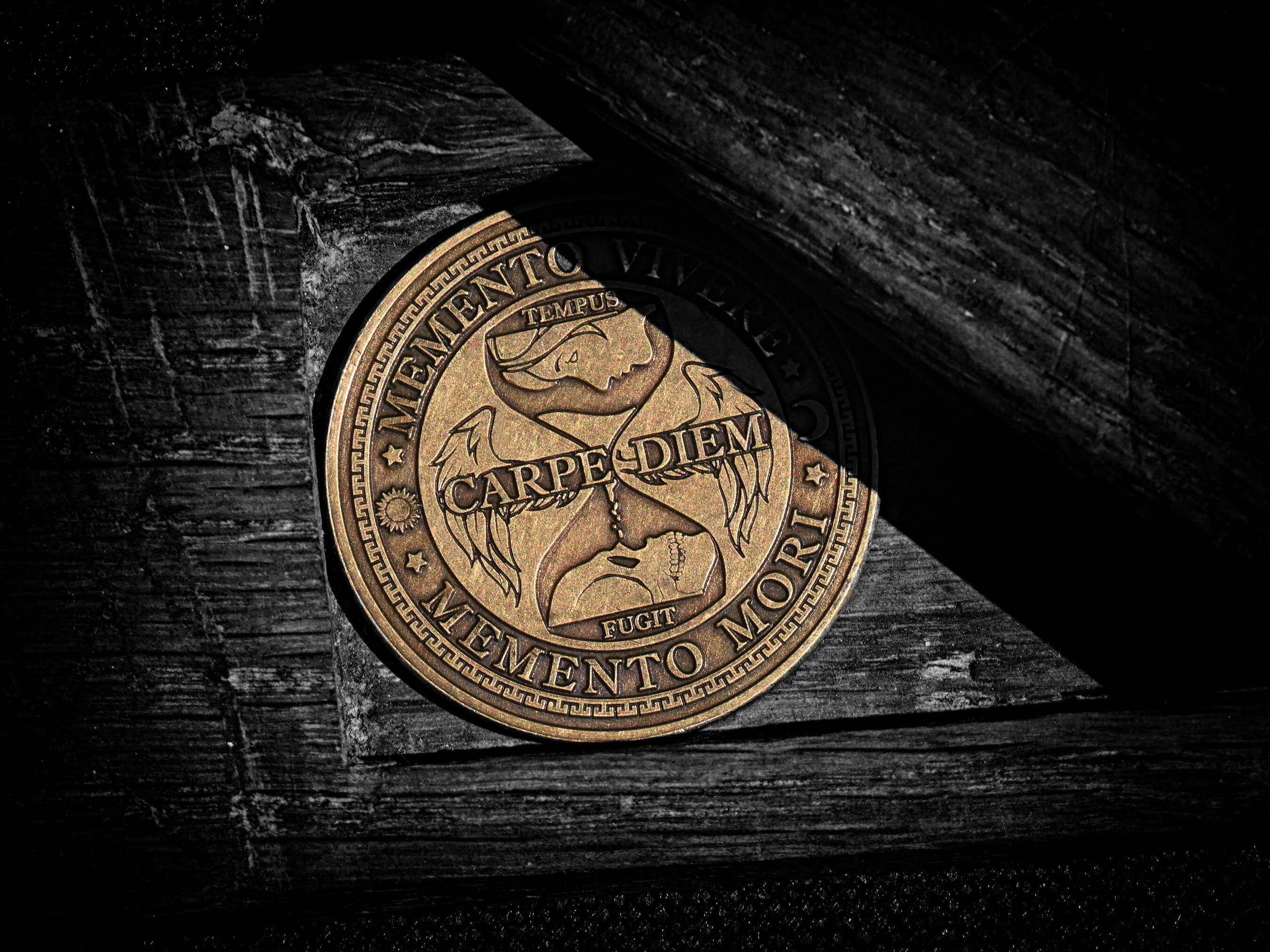 Carpe Diem Coin Daily Stoic Coin Memento Mori Bronze Etsy Australia