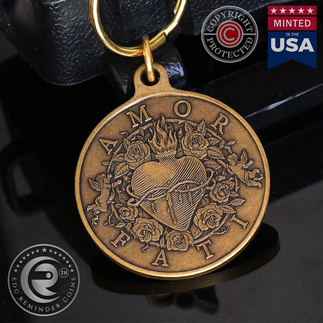 Amor Fati Key Tag| Daily Stoic Philosophy | Motivational Keychain Stoic ...