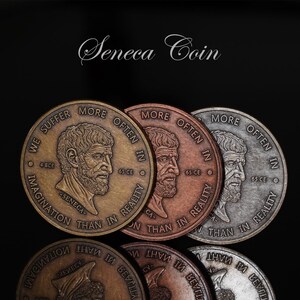 Seneca Coin | Stoicism | Stoic Philosophy | Daily Stoic Reminder | Stoic mindset | Stoic Store | Seneca | Stoic Quotes | Motivation Coin image 11