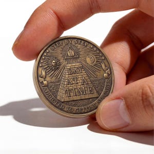Addiction Coin | EDC Reminder Coins | Recovery Coin Medallion | Serenity Gift | Sobriety Gift | Narcotics Anonymous Gift | Recovery Token image 1