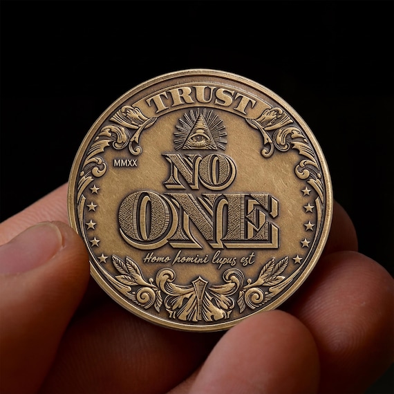 Badass Coin | Trust No One Coin | Reminder Coin | American Dollar