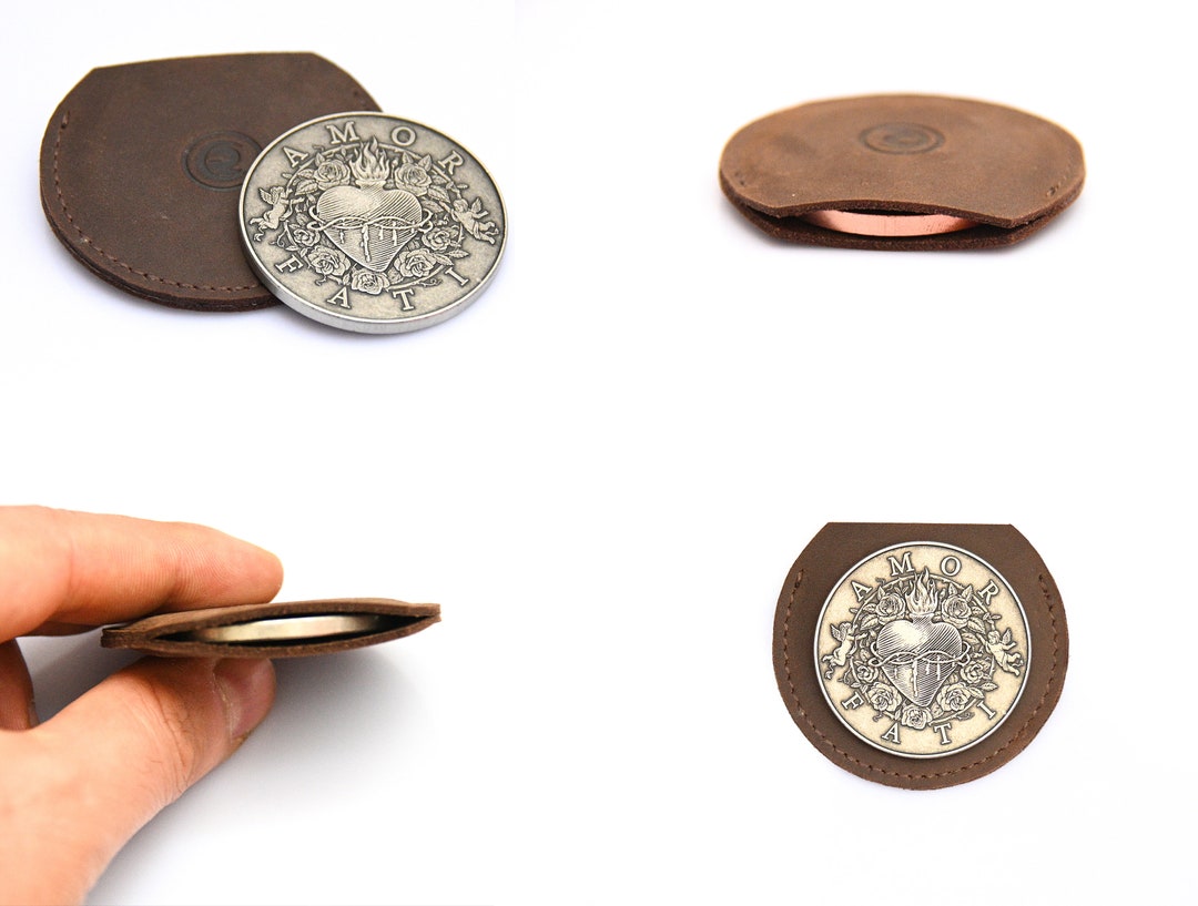 Coin Sleeve Leather Coin Sleeve Coin Holder Coin Slip Etsy