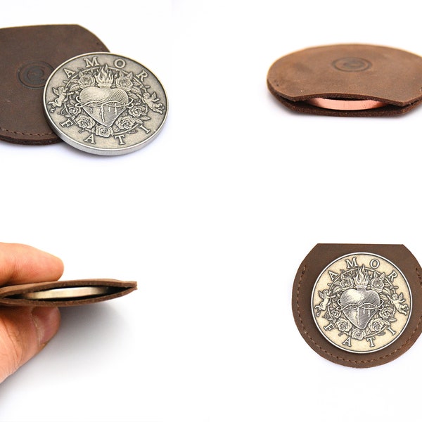 Coin Sleeve | Leather Coin Sleeve | Coin Holder | Coin Slip | Leather Coin Case | Pouch For Coin | EDC Leather Coin Slip | Birthday Gift